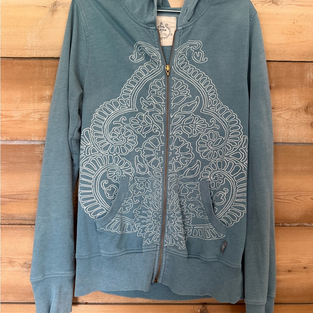 Prana Teal Zip-Up Jacket